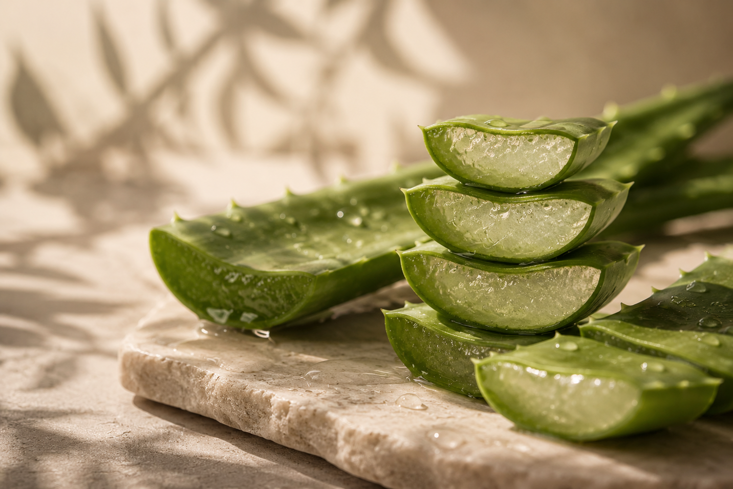 Aloe vera ingredient used for scalp hydration and hair nourishment