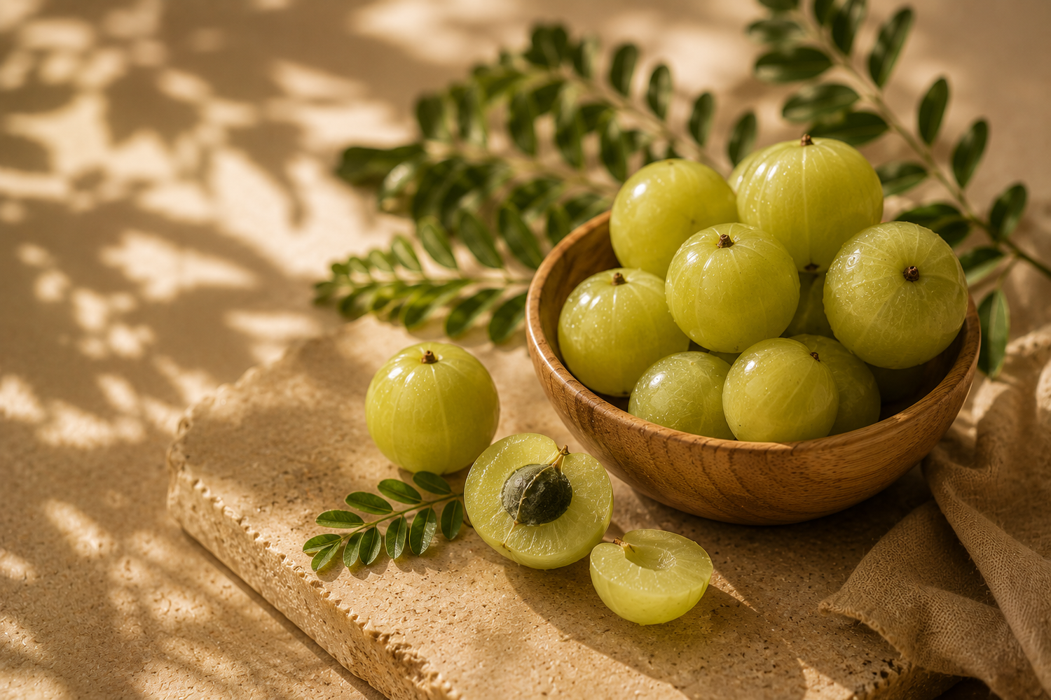 Amla botanical ingredient for stronger healthier looking hair